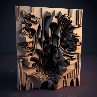 3D мадэль Глитч-арт (STL)